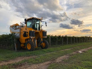 vineyard equipment in action