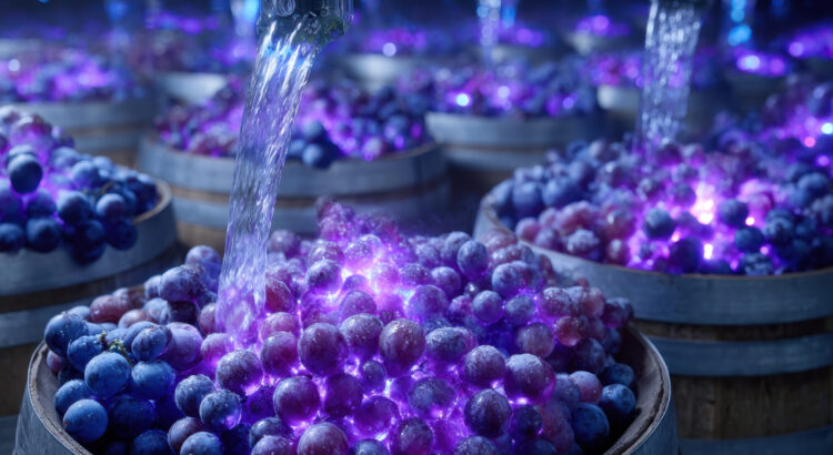 pretty very purple wine grapes